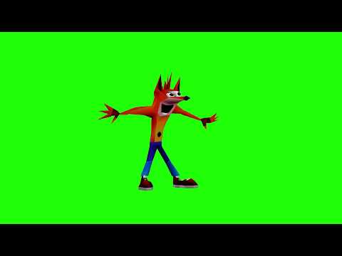 Crash Bandicoot Woah! (Original Without post-processing and effects) Green Screen Video