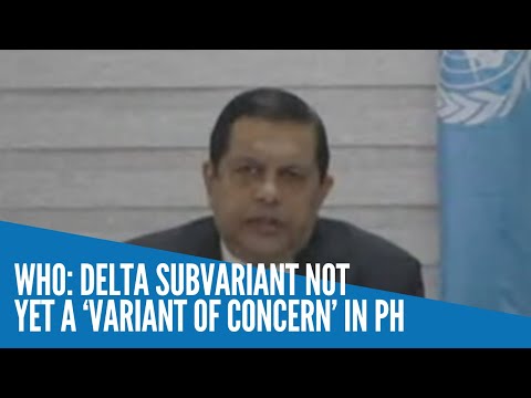 WHO: Delta subvariant not yet a ‘variant of concern’ in PH