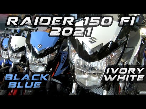 Suzuki Raider 150 FI 2021 colors  Ivory White  Black Blue