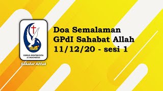 Doa Semalaman 11 Desember 2020 Sesi 1