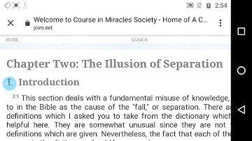 The illusion of separation.