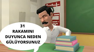 Okulda 31 rakamına gülen Öğrenciye kızan Öğretmen #komiköğrencivideoları #babamerhaba #animasyon