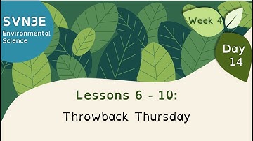 SVN3E Wahsa #TBT: Lessons 6-10