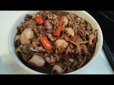 Paano magluto ng adobong pusit(homemade)