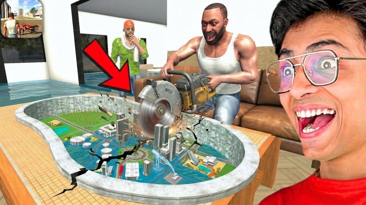 INDIAN BIKE DRIVING 3D Franklin BREAK the TINY CITY😱