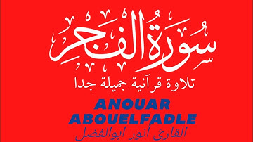 تلاوات ستجعلك تنعزل عن العالم من أجمل ما ستسمع القارئ أنور ابوالفضل ♥️😍/سورة الفجرSurah Al-Fajr