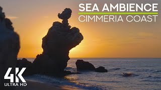 8 HRS Sea Ambience - 4K Hot Day by the Cimmeria Coast - Soothing Waves Sounds for Deep Relax