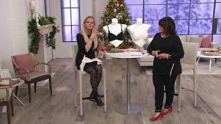 Breezies Shimmer Stripe And Lace Bra On Qvc