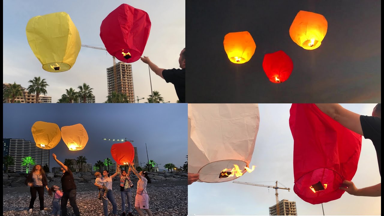 Fly The Sky Lantern I How To Launch The Sky Lantern I Sunset YouTube
