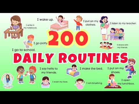200 Daily Routine English Sentences | Basic Sentences for Kids | English Vocabulary for Beginners