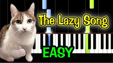 The Lazy Song - Bruno Mars - Piano Tutorial Easy + Free Sheet Music PDF