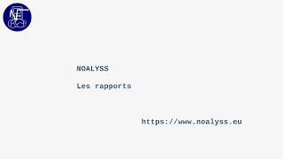 Noalyss - Les Rapports Avancés 1