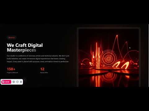 Cinematic Hero Section with 3D Motion Integration