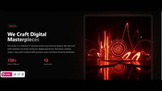 Cinematic Hero Section with 3D Motion Integration