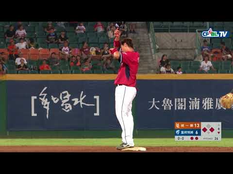 08/12 統一 vs 富邦 賽後，林哲瑄本場5-3，並帶有兩分打點，繳出猛打賞成績單