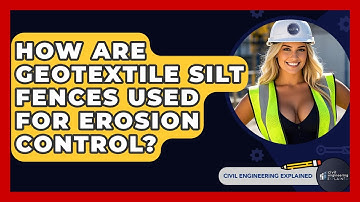 How Are Geotextile Silt Fences Used For Erosion Control? - Civil Engineering Explained