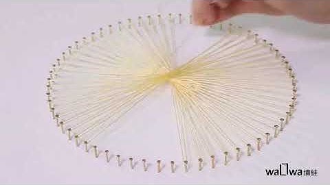 Tranh đinh chỉ handmade - Tạo hình tròn từ đường thẳng