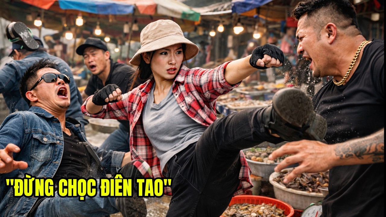Bị Giang Hồ Ép Giá Tiền Bảo Kê Cô Gái Bán Hải Sản Ngoài Chợ Tung Chiêu Múa Võ Khiến Chúng