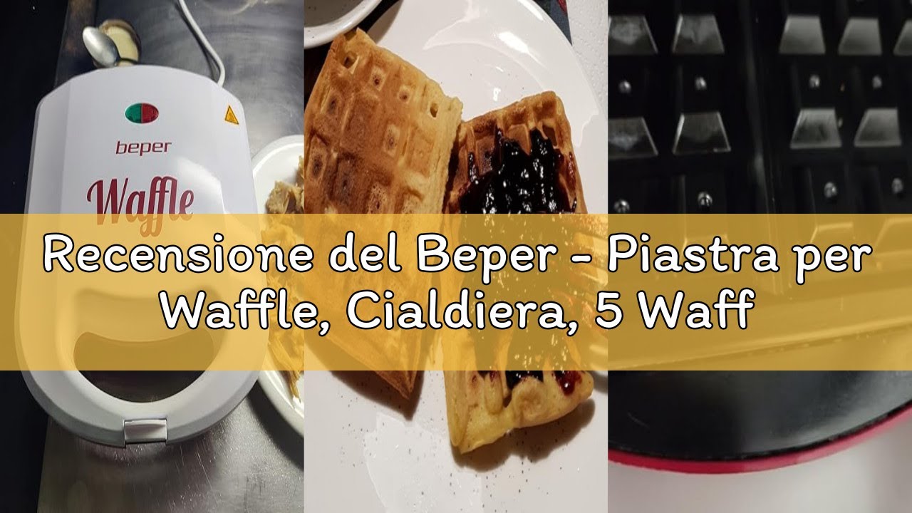 Recensione del Beper - Piastra per Waffle, Cialdiera, 5 Waffle Alla Volta, Piastra Antiaderente 18cm