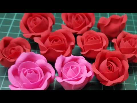 How to make clay Roses without Tools||Soft clay Rose||Flexible Clay Roses||Fomic Clay Roses