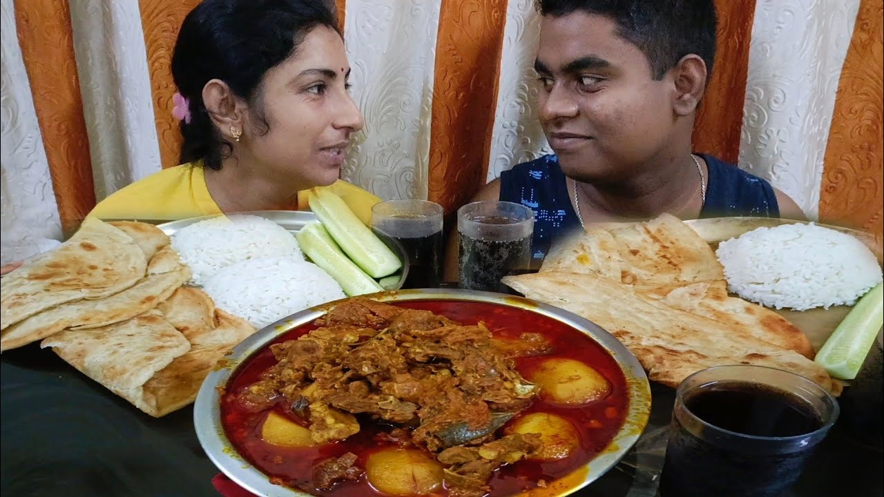 Mutton Curry, Lachha Paratha, Rice Eating Challenge | Maa 🥰vs 🥰Chele | 