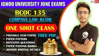BCOC 135 || COMPANY LAW || BCOM || IMPORTANT QUESTIONS | IGNOU WALAY