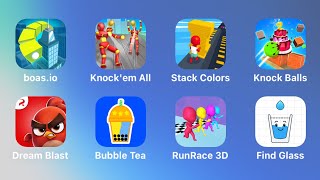 Boas.io, Knock'em All, Stack Colors, Knock Balls, Dream Blast, Bubble Tea, Run Race 3D, Find Glass screenshot 3