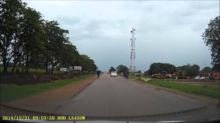 Dashcam - Lusaka, Zambia to Mfuwe, Zambia - 31 December 2014