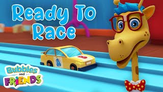 Fast and Slow Race Track | Learn with Bubbles and Friends Full Episode for Kids