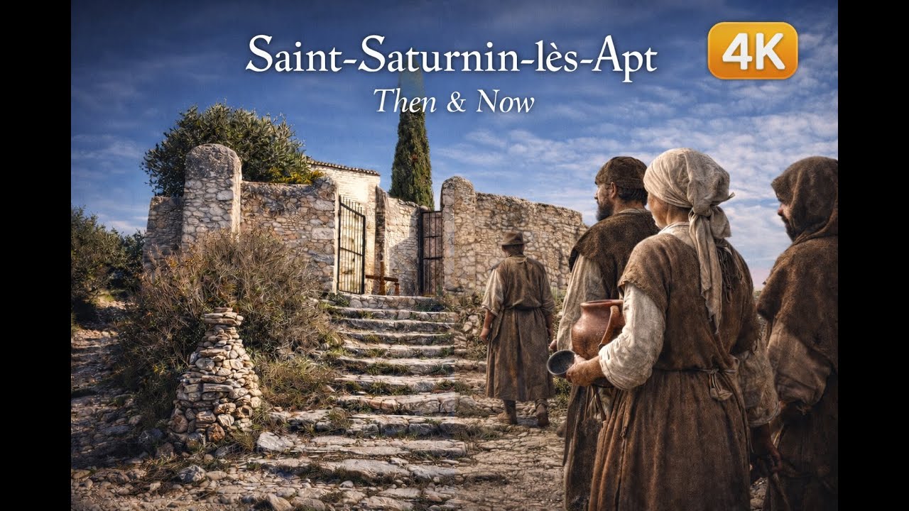 Walking Tour Saint-Saturnin-lès-Apt (Provence) 🇫🇷 4K 60 FPS
