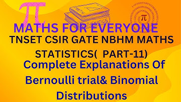 TNSETMATHS/KSET TS&AP  SET MATHS/ Bernoulli trials& binomial  distribution with full explanations