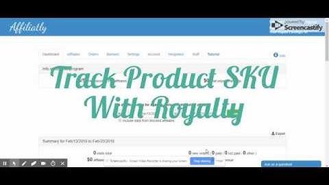 Affiliatly: How to set Royalties