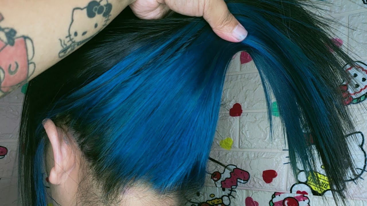 5. Dark blue underlayer hair tutorial - wide 5
