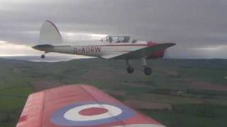 de havilland chipmunk    g aorw & g bdeu  close formation flying  over scotland