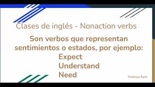 Explicación - Action And Nonaction Verbs