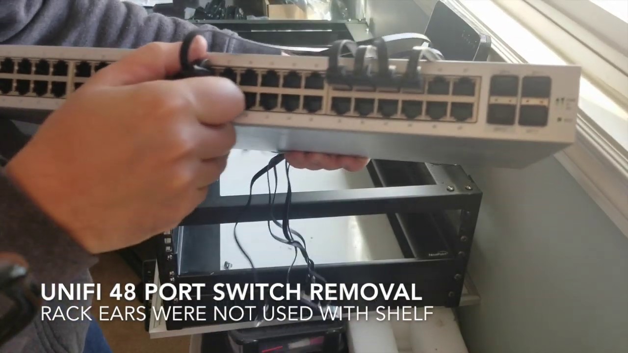 Unifi 48 port switch removal - YouTube