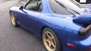 RX-7　タイプRバサースト　ブルー　OHLINS 車高調　TRUSTオイルキャッチタンクなど改造多数　with　CARSHOP　LEAD