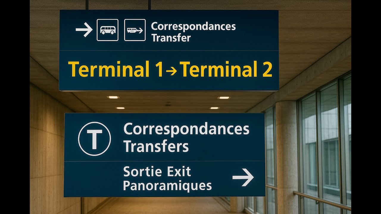 How to Get from Terminal 1 to Terminal 2 at Paris CDG Airport (Full Walkthrough)