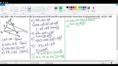 Class 9 Mid Point Theorem Ex 12B (part 2 of 7)