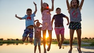 Travel Documentary. Kids on Safari - Gomoti Plains Luxury Safari Camp Botswana