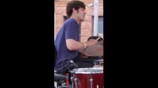 Blake Baker, son of drummer Brian and Tammy Anthony Baker, sitting in with The Dominos Band