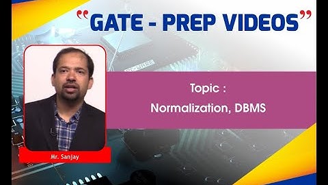 Normalization I DBMS I Computer Science I GATE