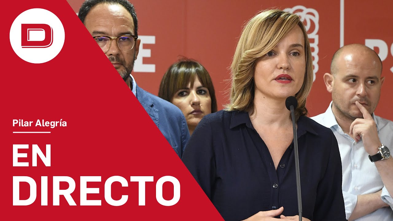 DIRECTO | Rueda de prensa de Pilar Alegría desde Zaragoza - YouTube