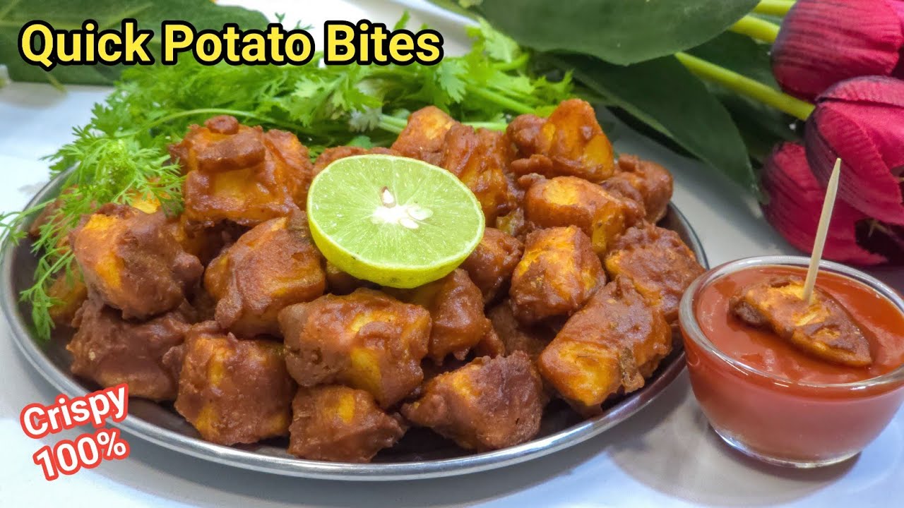 Crispy Potato Bites l Quick Potato Snacks l Easy Snacks Recipe l Potato Snacks Recipe 
