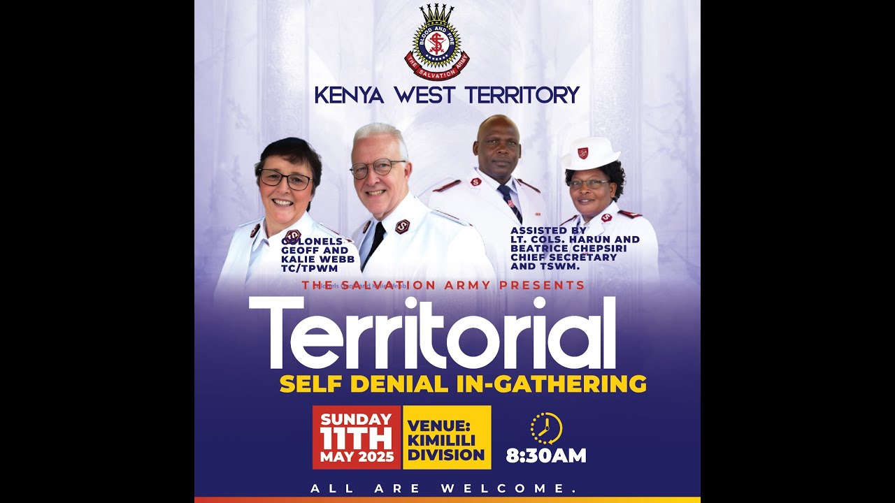 SALVATION ARMY KENYA WEST TERRITORY SELF DENIAL IN GATHERING MEETING YEAR 2025