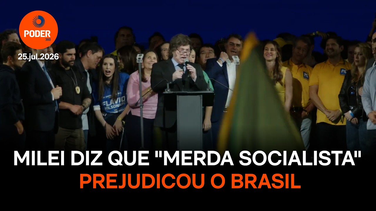 Milei diz que “merda socialista” prejudicou Brasil e critica Lula