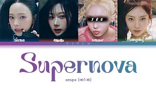 aespa || Supernova but you are Winter (Color Coded Lyrics Karaoke)