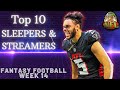 NFL WEEK 14: MUST START STREAMERS