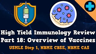 High Yield Immunology Review Part 18: Overview of Vaccines (USMLE Step 1 NBME CBSE & NBME CAS)