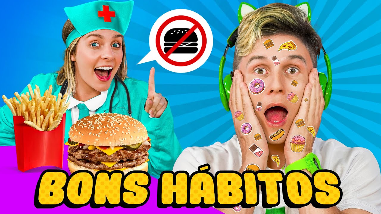 Gato Galactico Aprende BONS HÁBITOS e COMER SAUDÁVEL ! + Música 🎵 Meu Lanchinho